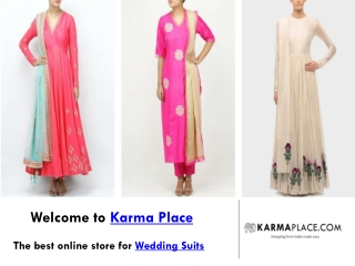 Wedding Suits | Women's Silk Suit Set Online - KarmaPlace