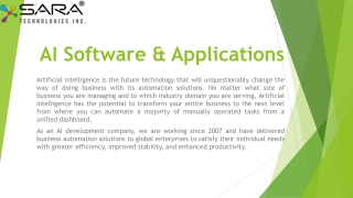 AI Software & Applications