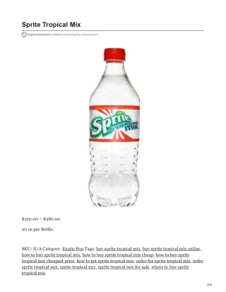 Sprite Tropical Mix