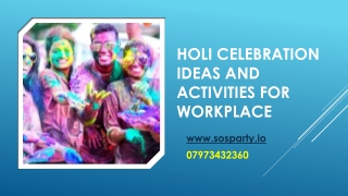 Holi Celebration Activities for Office
