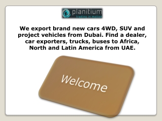 New Vehicles From Dubai | Car Export From Dubai | Dubai