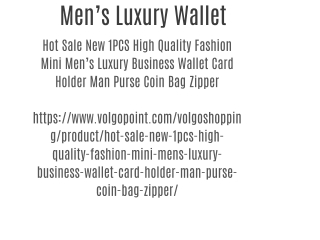 Men’s Luxury  Wallet