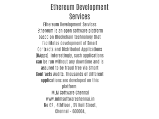 Ethereum Development Services