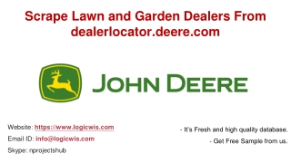 Scrape Lawn and Garden Dealers From dealerlocator.deere.com