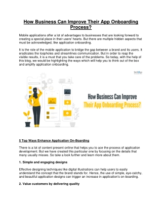 How Business Can Improve Their App Onboarding Process?