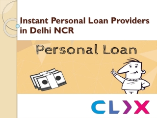 Instant Personal Loan Providers in Delhi NCR