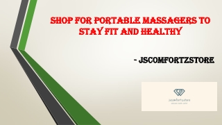 Shop for Portable Massagers to Stay Fit and Healthy
