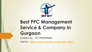 Best PPC Management Service & Company in Gurgaon