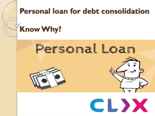 Personal loan for debt consolidation