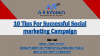 10 Tips For Successful Social Marketing Campaign