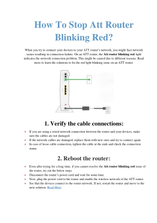 How To Stop Att Router Blinking Red? | Simple Instructions