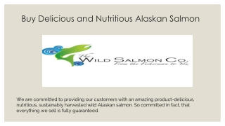 Buy Nutritious and Delicious Alaskan Salmon