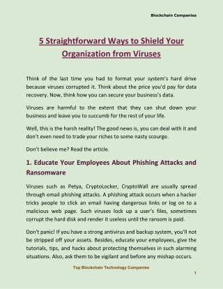 5 Straightforward Ways to Shield Your Organization from Viruses