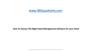 How To Choose The Right Hotel Management Software for your Hotel