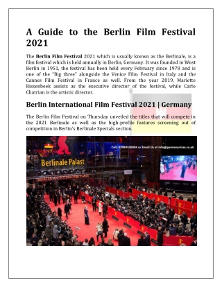 A Guide to the Berlin Film Festival 2021