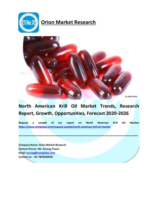 North American Krill Oil Market Trends, Research Report, Growth, Opportunities, Forecast 2020-2026