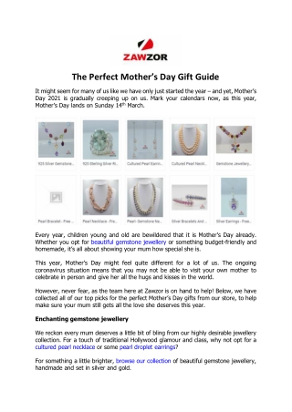 The Perfect Mother’s Day Gift Guide