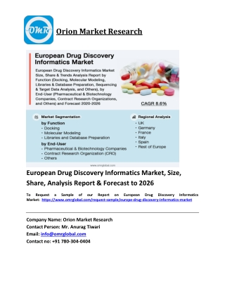 European Drug Discovery Informatics Market Trends, Size, Competitive Analysis and Forecast 2020-2026