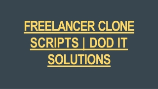 FREELANCER CLONE SCRIPTS - DOD IT SOLUTIONS