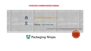 Customized Corrugated Packaging Boxes From Packaging Ninjas