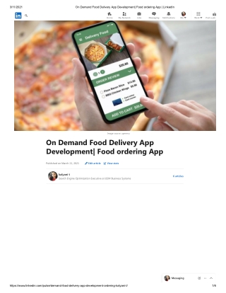 On demand food delivery app development  food ordering app