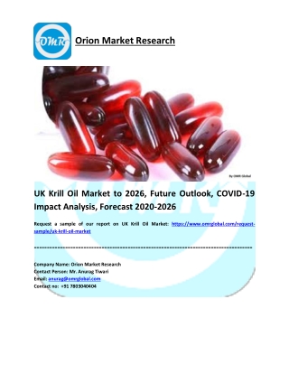 UK Krill Oil Market Trends, Research Report, Growth, Opportunities, Forecast 2020-2026