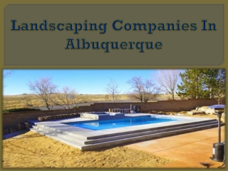 Landscaping Companies In Albuquerque