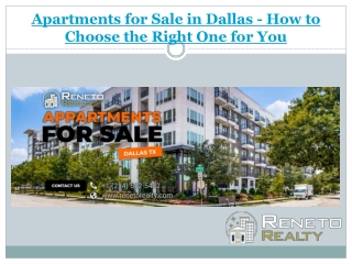Apartments for Sale in Dallas