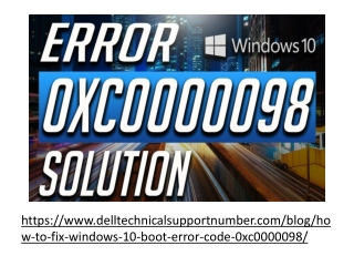 Windows 10 Boot Error Code 0xc0000098