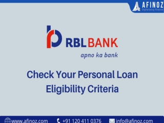 Check your RBL Bank Personal Loan Eligibility Criteria