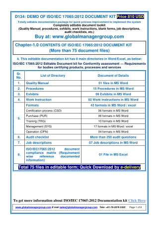 ISO/IEC 17065 Documents