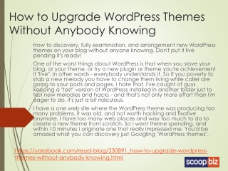 How to Upgrade WordPress Themes Without Anybody Knowing