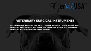 Veterinary Surgical Instruments