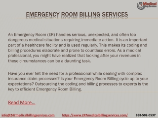 Emergency Room Billing Services