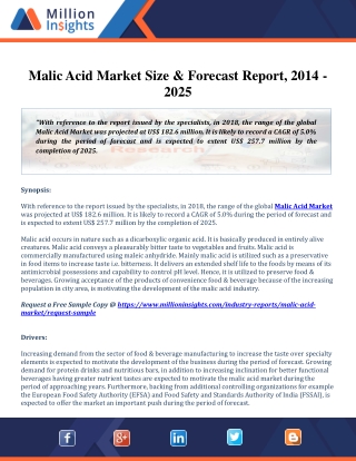 Malic Acid Market Segment By Top Players, Regions, Product, Application and Current Trends 2025