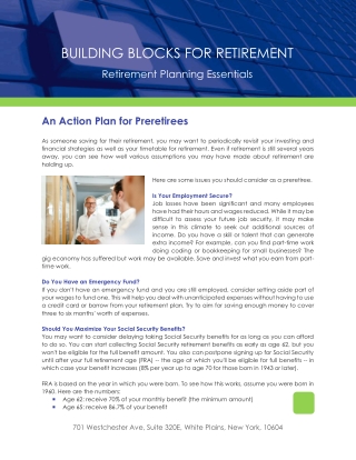 An Action Plan for Preretirees