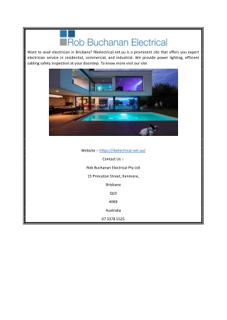 Electrician in Brisbane | Rbelectrical.net.au
