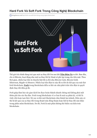 Hard Fork Và Soft Fork Trong Công Nghệ Blockchain