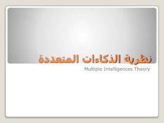 نظرية الذكاءات المتعددة