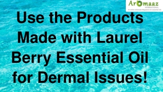 Use the Products Made with Laurel Berry Essential Oil for Dermal Issues!