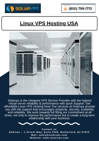 Linux VPS Hosting USA