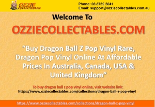 Buy Dragon Ball Z Pop Vinyl Online-OzzieCollectables