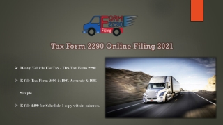 Tax Form 2290 | Schedule 2290 | IRS Form 2290 Download 2020 | fast 2290