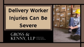 Delivery Worker Injuries Can Be Severe