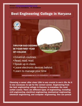 Best Engineering College in Haryana - Polytechnic College in Haryana