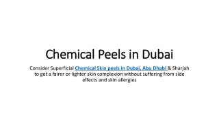 chemical peels in dubai