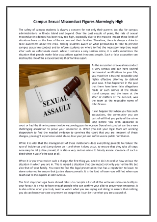 Campus Sexual Misconduct Figures Alarmingly High