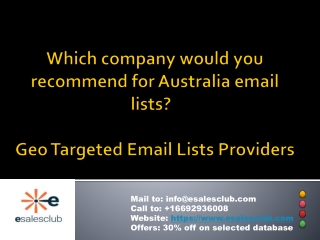 Australia business email list