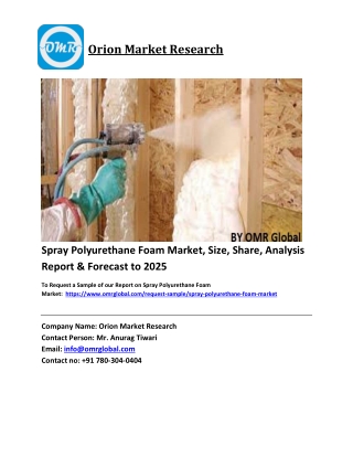 Spray Polyurethane Foam Market Trends, Size, Competitive Analysis and Forecast 2019-2025