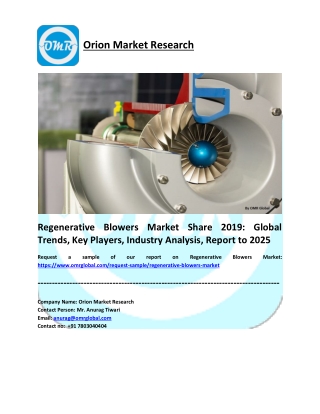 Regenerative Blowers Market: Analysis Report, Share, Trends and Overview 2019-2025